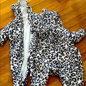 Leopard Snowsuits for TWINS